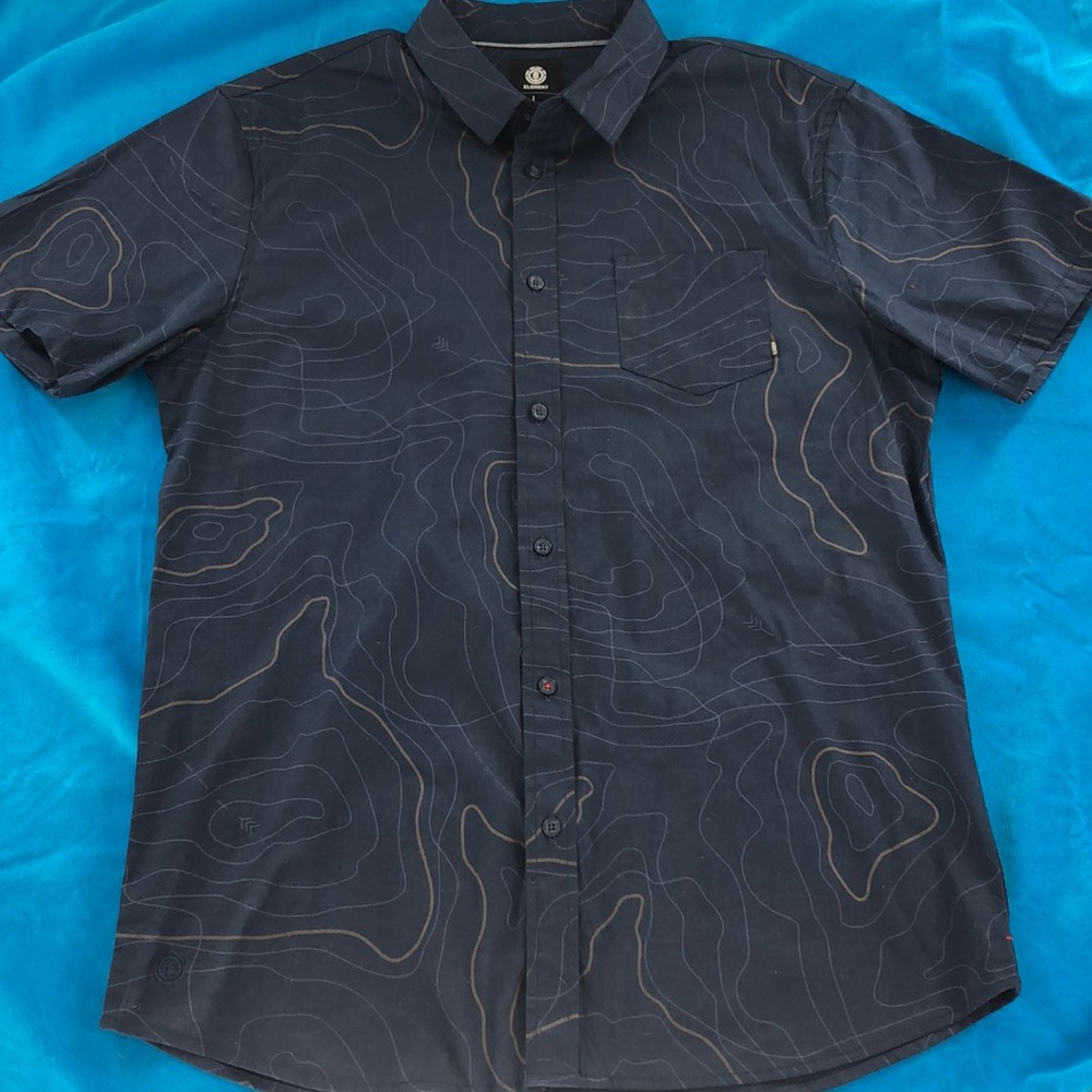 🧨5 for $25 sale🧨  Element button front short sleeve shirt sz L